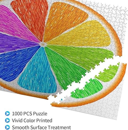 Miniatura 3 de Rompecabezas para adultos de 1000 piezas, color arcoíris, naranja, fruta fresca, cítricos, comida de temporada de invierno, rompecabezas familiar