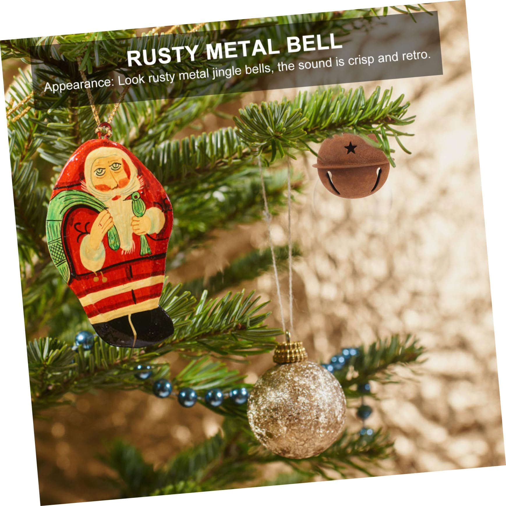 12pezzi Campanelli Natale in Metallo Arrugginito Forma Di Stella Per Decorazioni Di Alberi Di Natale Matrimoni e Creazioni Artigianali