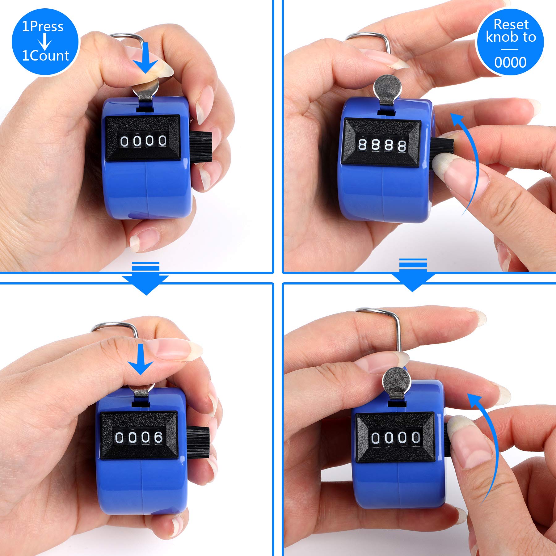 Clicker Contatore Per Dita Impermeabile | Display Luminoso, Ergonomico, Batteria Ricaricabile | Per Golf, Conteggi E Riunioni