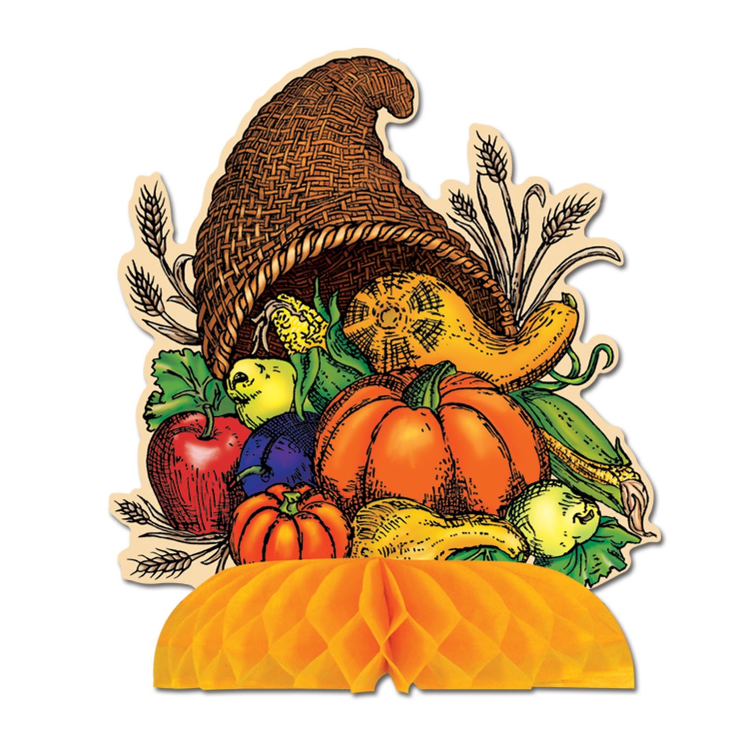 Beistle1-Pack Decorative Cornucopia Centerpiece, 9-Inch