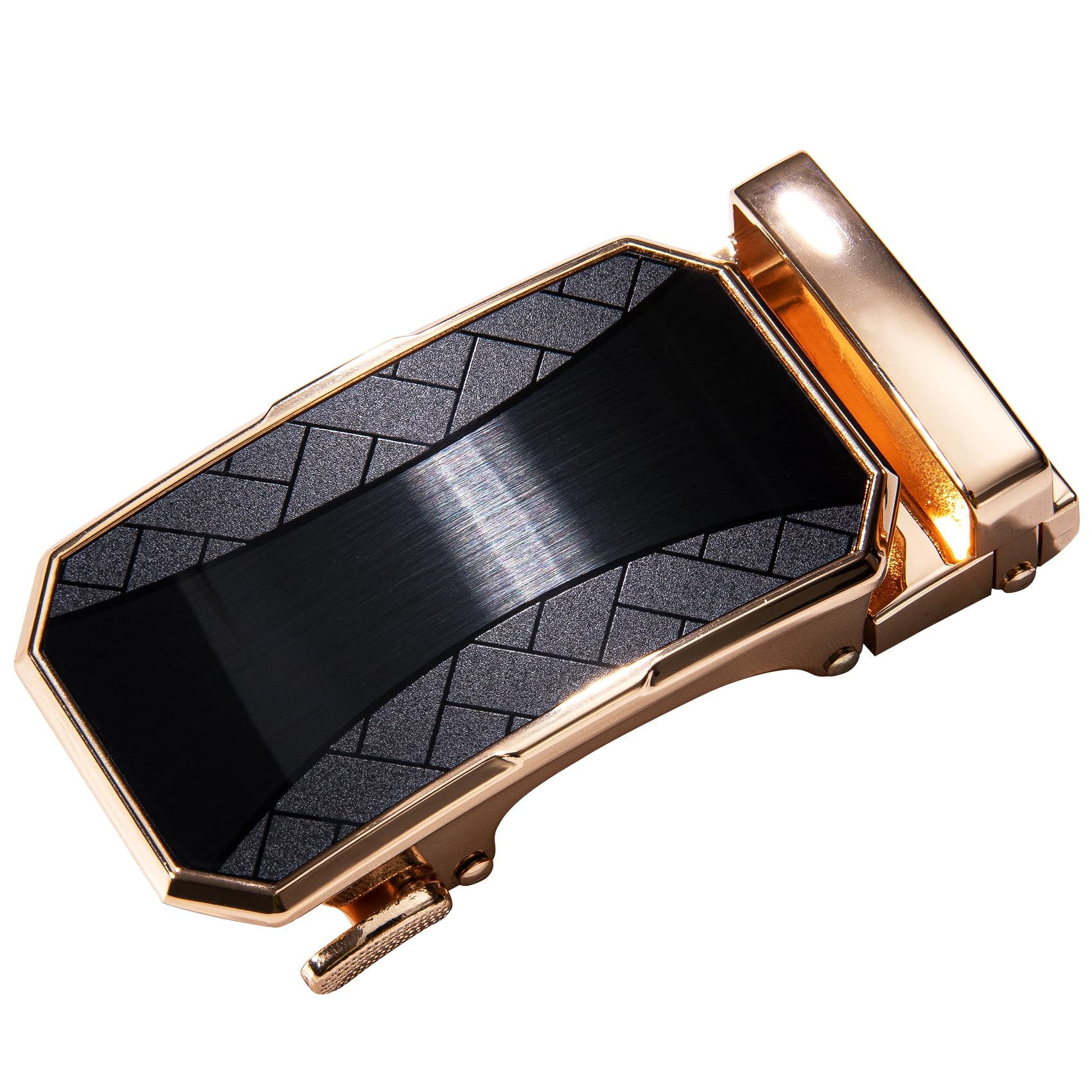 Barry.Wang Ratchet Belt Buckle Strap Replacement 1 3/8”,Leather Belt Straps for 40MM Slide Click Buckle,Trim to Fit