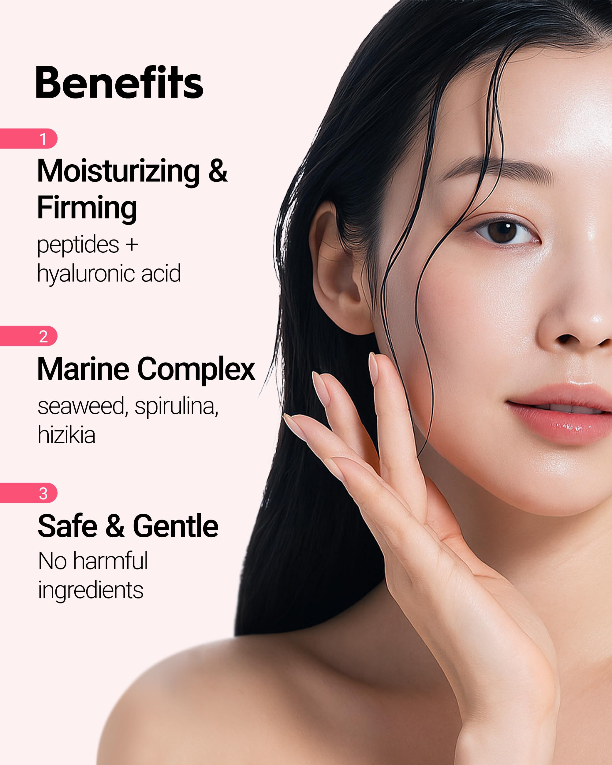 SNP Prep Peptaronic Ampoule Sheet Mask, Korean Facial Mask with 6 Peptides, 5 Types of Hyaluronic Acid - Image 3