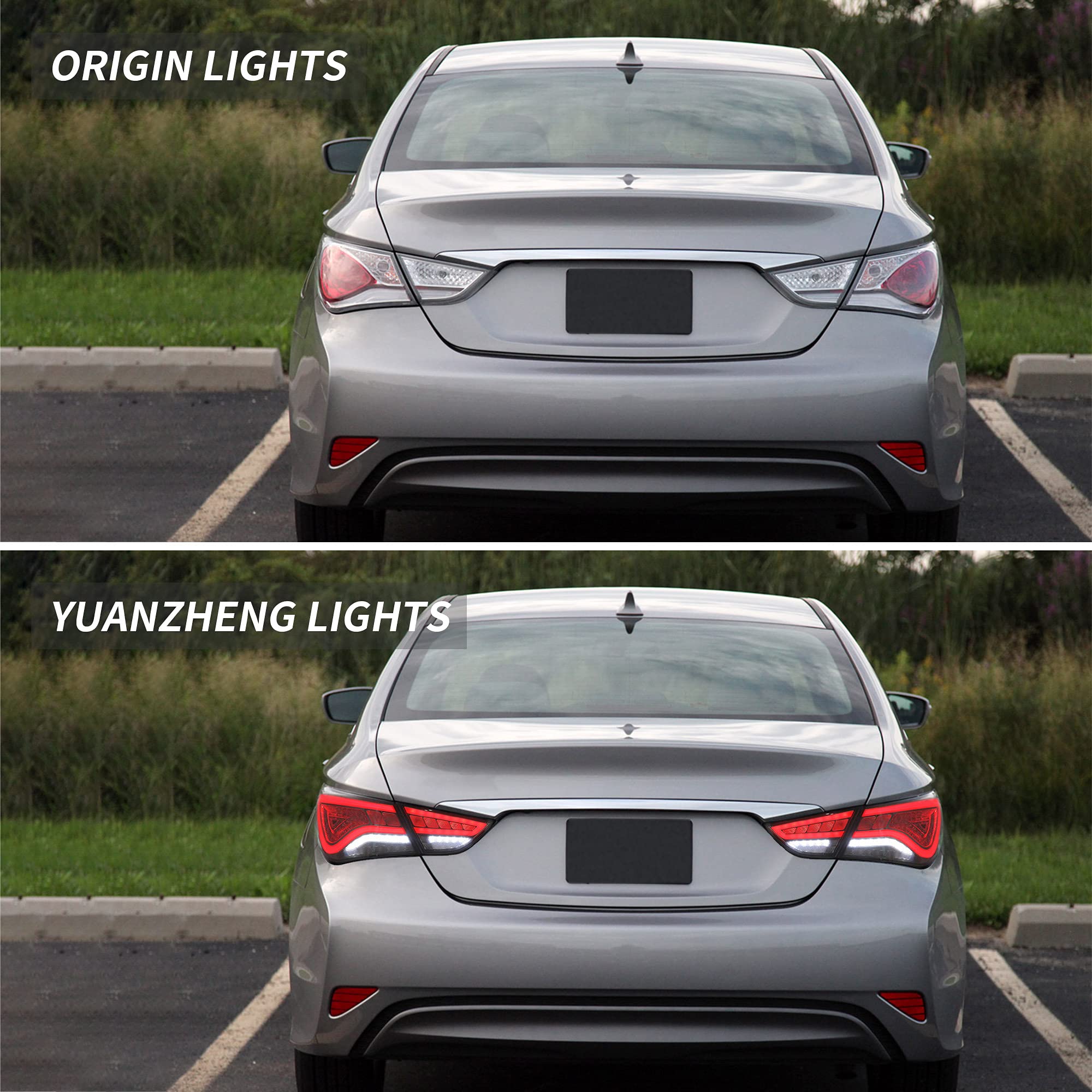 VLAND Smoked LED Tail Lights For 2011-2014 Hyundai Sonata – Plug-and-Play, DOT/SAE Approved