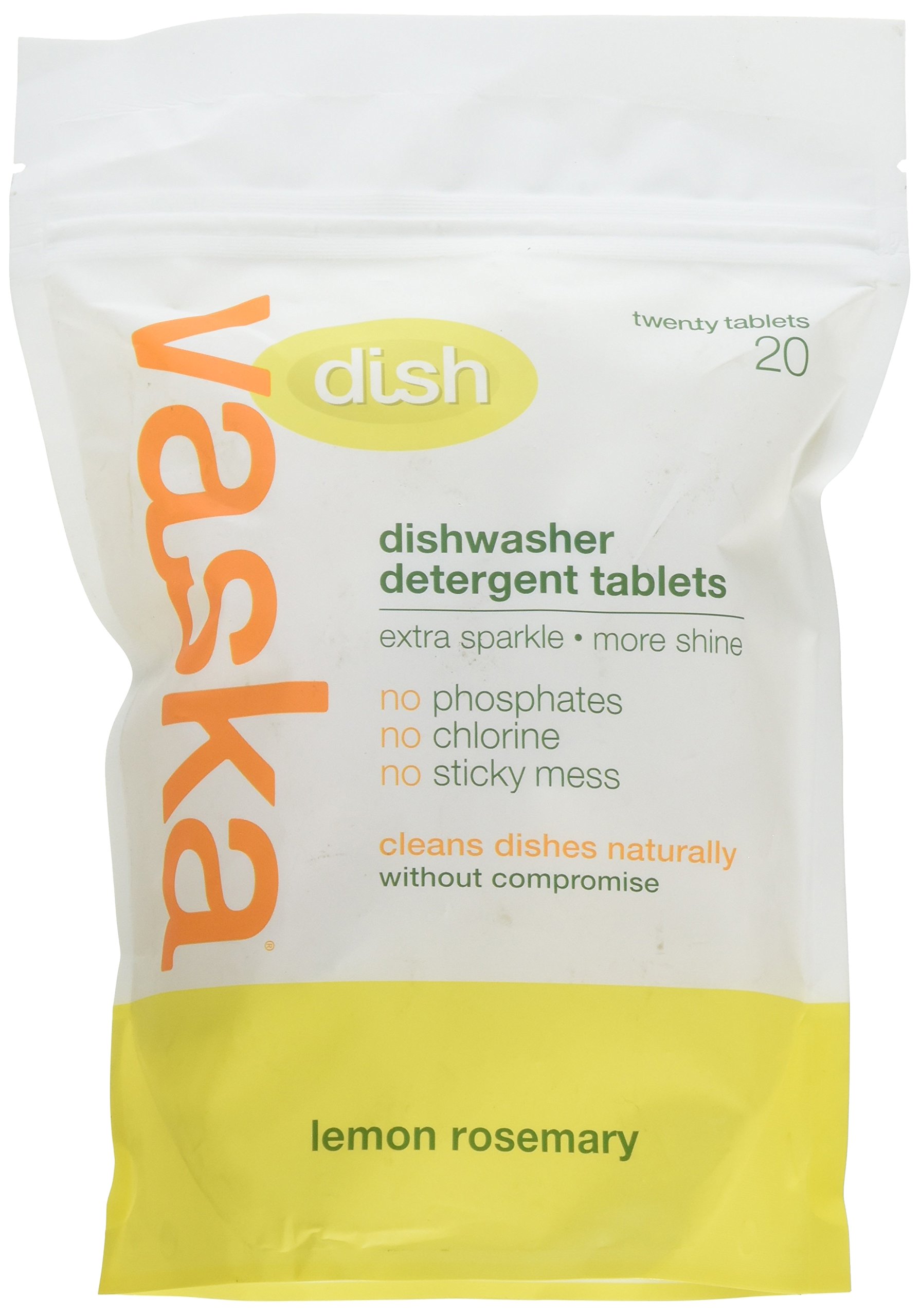 Vaska Dishwasher Detergent - Lemon Rosemary - 20 ct