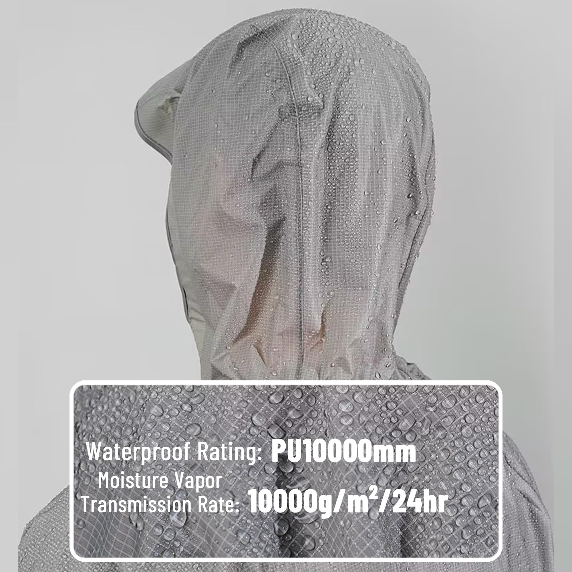 windhike 3F UL GEAR Ultraleichter Regenponcho – Atmungsaktiver seitlicher Reißverschluss, PU10000 mm Regenmantel für Erwachsene & Jugendliche, Herren Damen