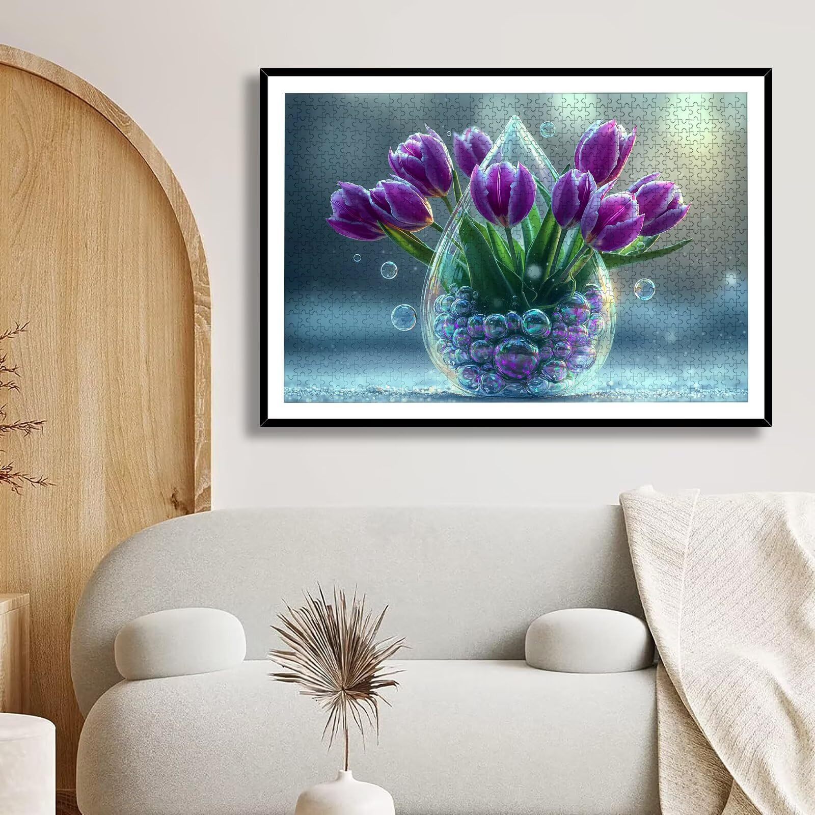 Puzzle 1500 Pièces Tulipe, Puzzle 1500 Pièces Adultes et Enfants, Puzzles Bois avec Une Boîte d'emballage Exquise, Jeu Éducatif Puzzles Fleur, Decoration Maison, Cadeau Femme, Cadeau Homme, -8659