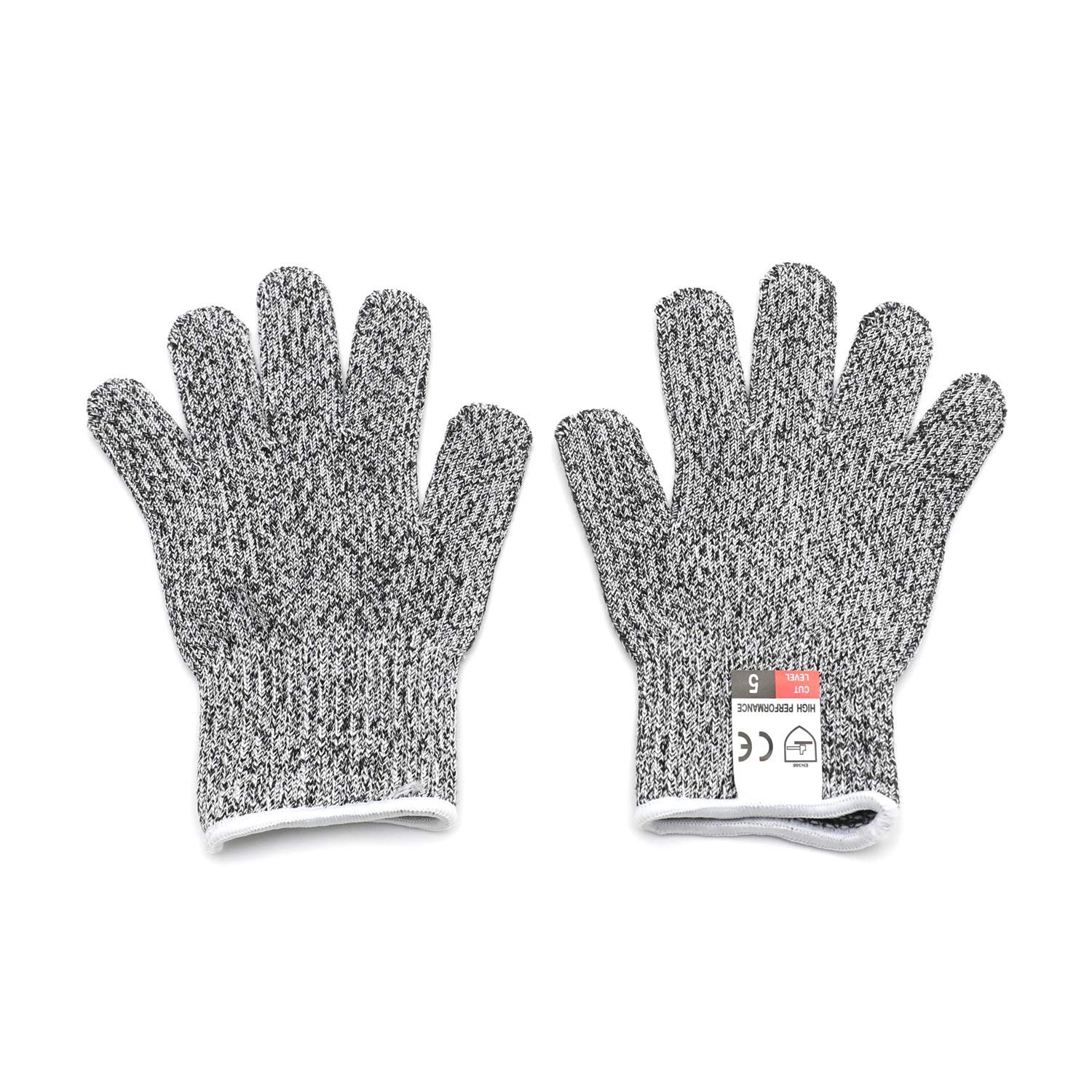 HTTMT- 1Pair XS 8-12yr Kid Cut Resistant Gloves High Performance Level 5 Protection Food Grade In/Outdoor [P/N: ET-TOOL032-XS X1-GRAY ]