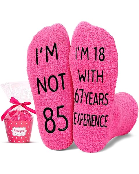 HAPPYPOP 85th Birthday Gifts For Women - 85 Year Gifts for Old Lady, 85th Birthday Socks