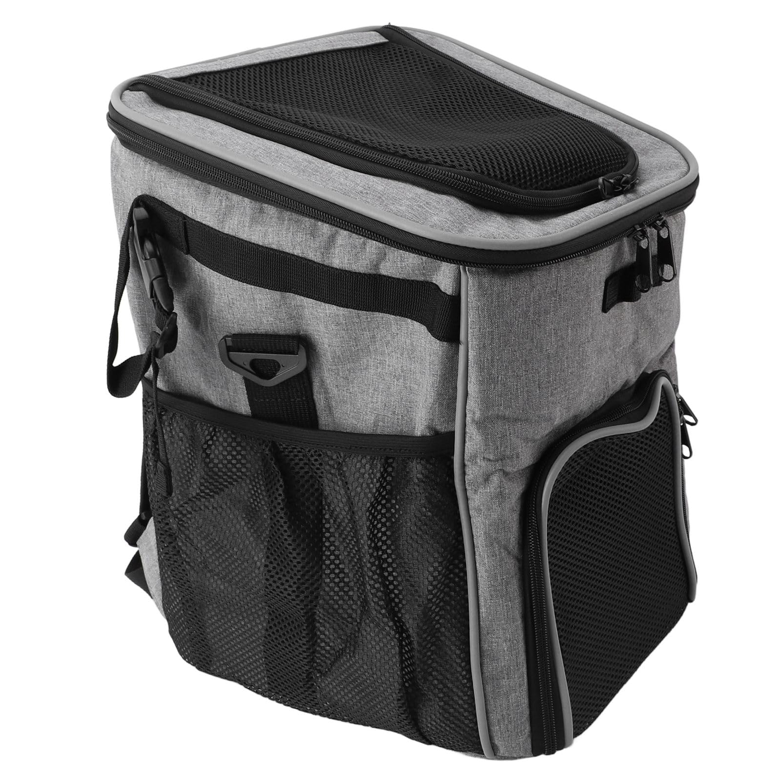 Kosz na Rower dla Psa Oddychający, Wszechstronny Plecak do Przewozu Zwierząt na Kemping i Wycieczki Samochodowe 11,42 X 11,81 X 14,57 Cala (GREY)