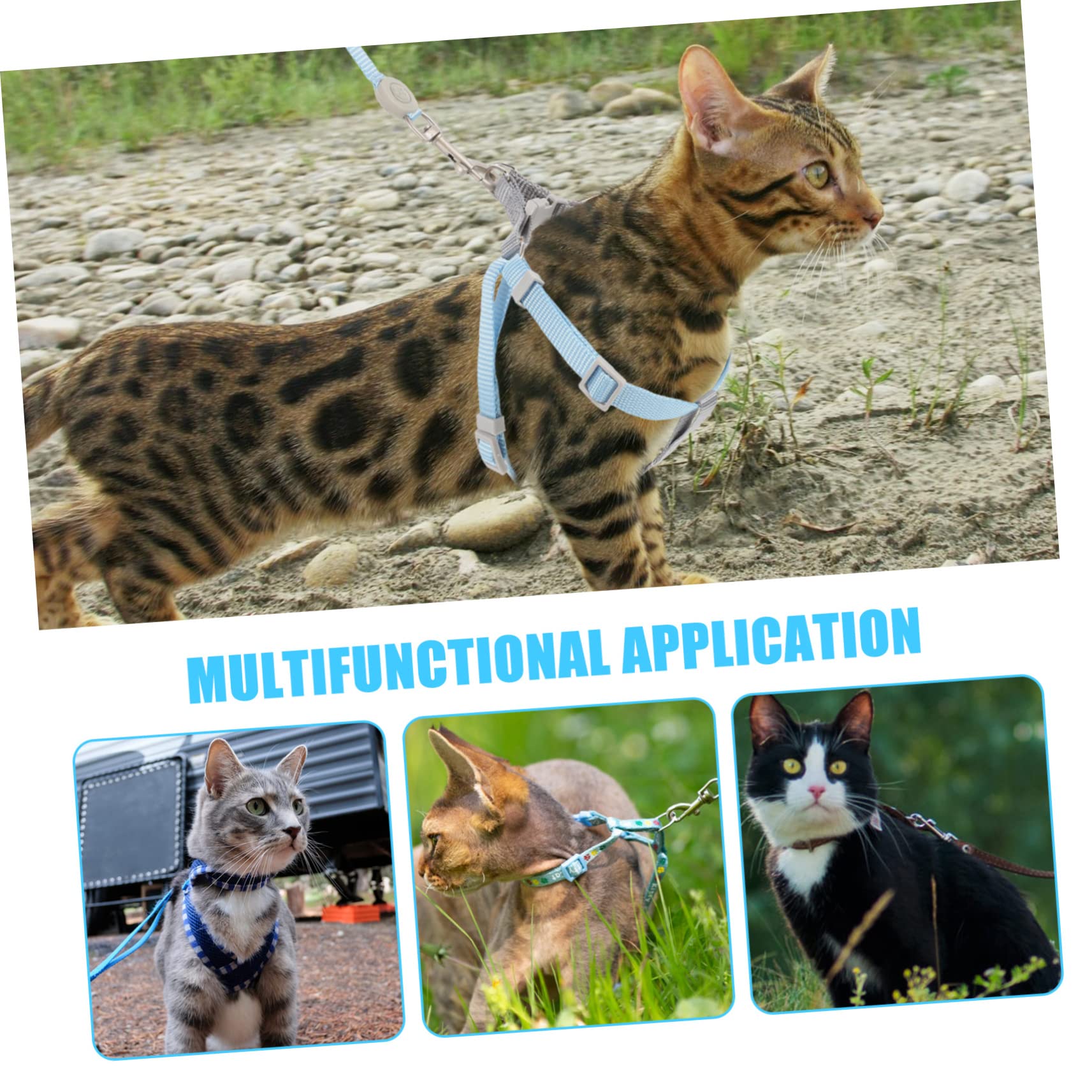 ERINGOGO 1Set Cat Harness and Leash Set Escape Kitten Harness for Small Cats Comfortable Walking Rope for Outdoor Adventures