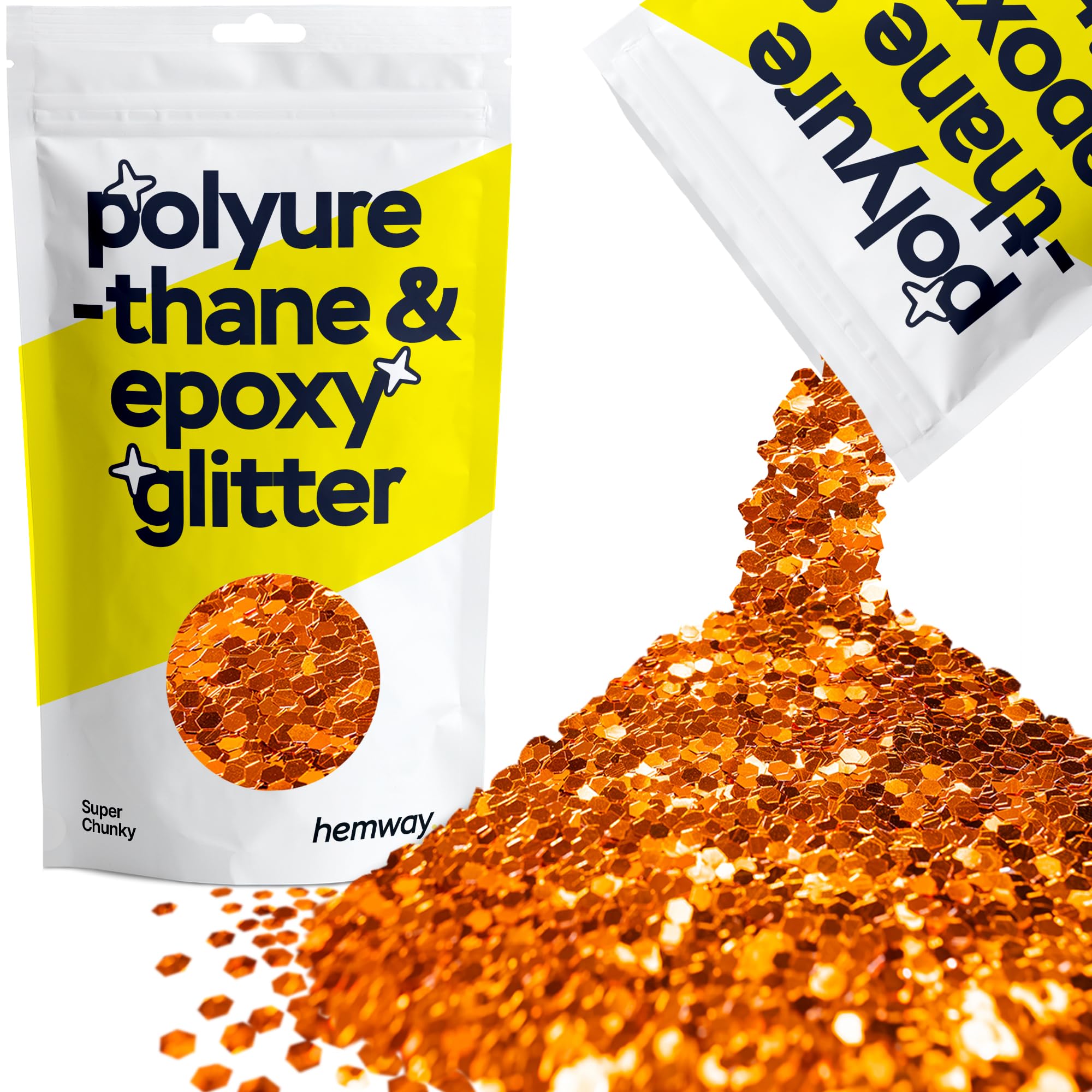 Hemway Resin Glitter Copper 100g Super Chunky