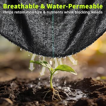 RITOLLO 3 m x 10 m Heavy-Duty Weed Control Membrane