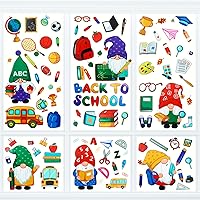 Vista 1 de Naler Decoraciones para el regreso a clases, 99 adhesivos para ventana, de PVC, reutilizables, impermeables, estáticas, de doble cara, para ventanas