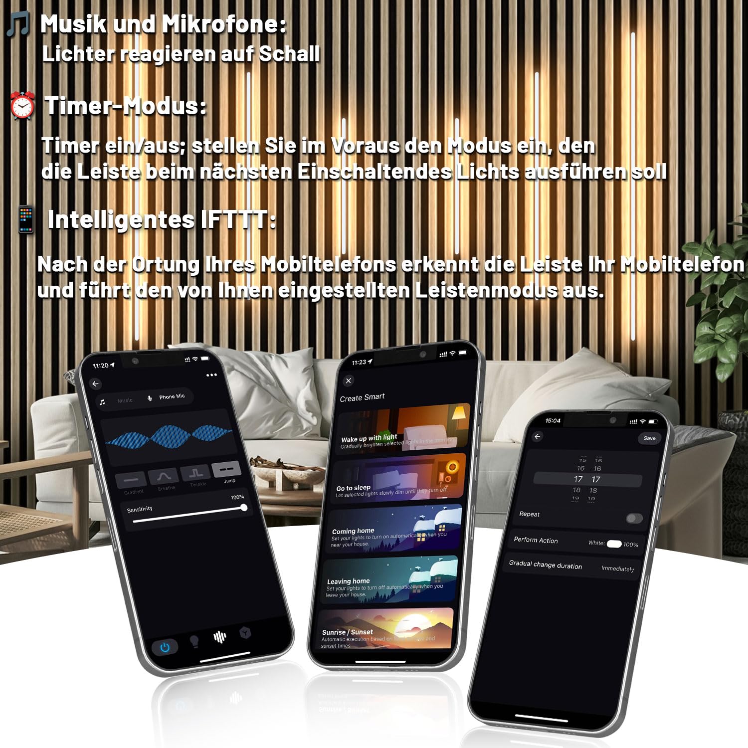 LICHASER 6 Nero Incasso LED Striscia per Pannelli Fonoassorbenti, WiFi Profilo Alluminio per Strisce LED Compatibile con Alexa, Bianca Calda Autoadesiva per Pannelli Acustici (40*2+60*2+90*2 cm)
