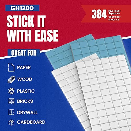 Miniatura 2 de GH1200 Masilla adhesiva para póster, masilla de pared para colgar cosas, masilla de montaje multiusos, masilla pegajosa, reutilizable, extraíble