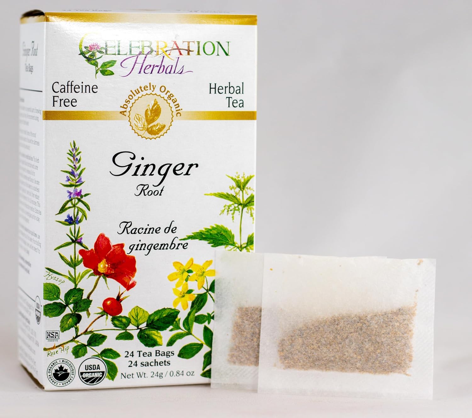 Celebration HERBALS Ginger Root Tea Organic 24 Bag, 0.02 Pound - Image 2