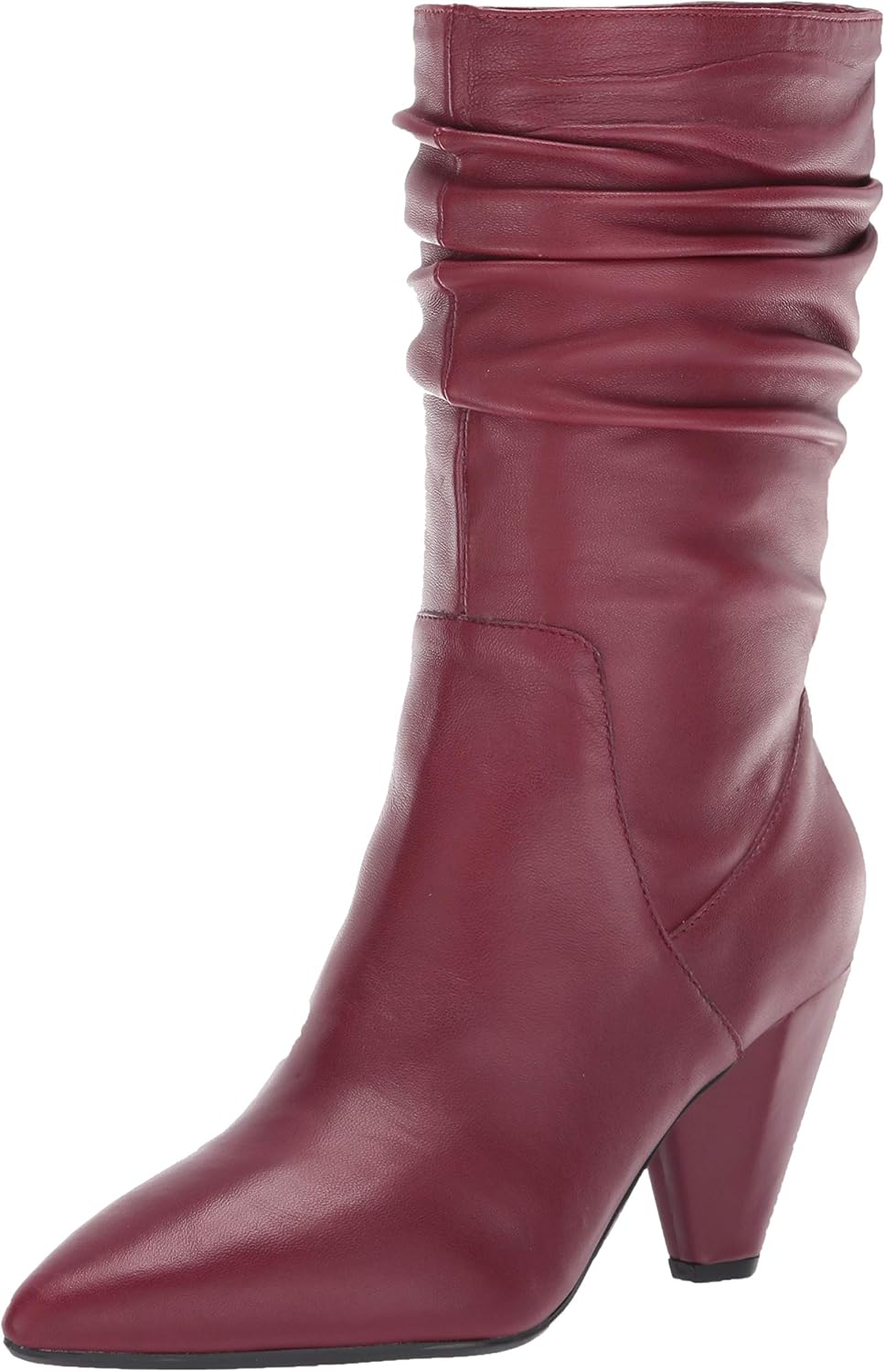 Anne Klein Women's Yurika Heeled Boot Knee High, Wine, 8 M US