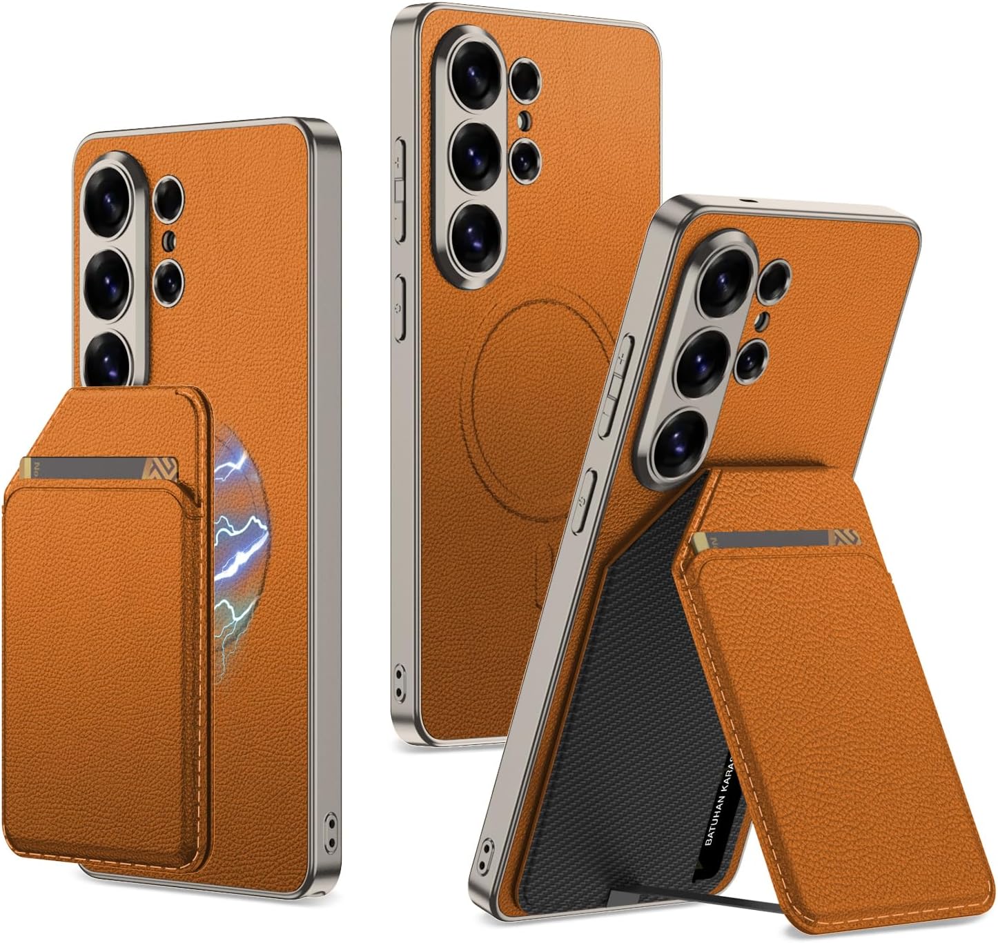 Magnetic Case for Samsung Galaxy S26 Ultra Leather Case with Stand & Detachable Wallet, Compatible with MagSafe, Card Slot Holder, Shockproof Anti Fingerprint Premium Leather Kickstand Cover 2 in 1