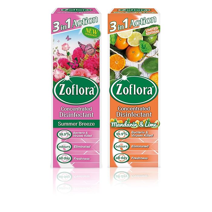 Buy Zoflora Mandarin & Lime and Summer Breeze 8pc x 250ml, Concentrated