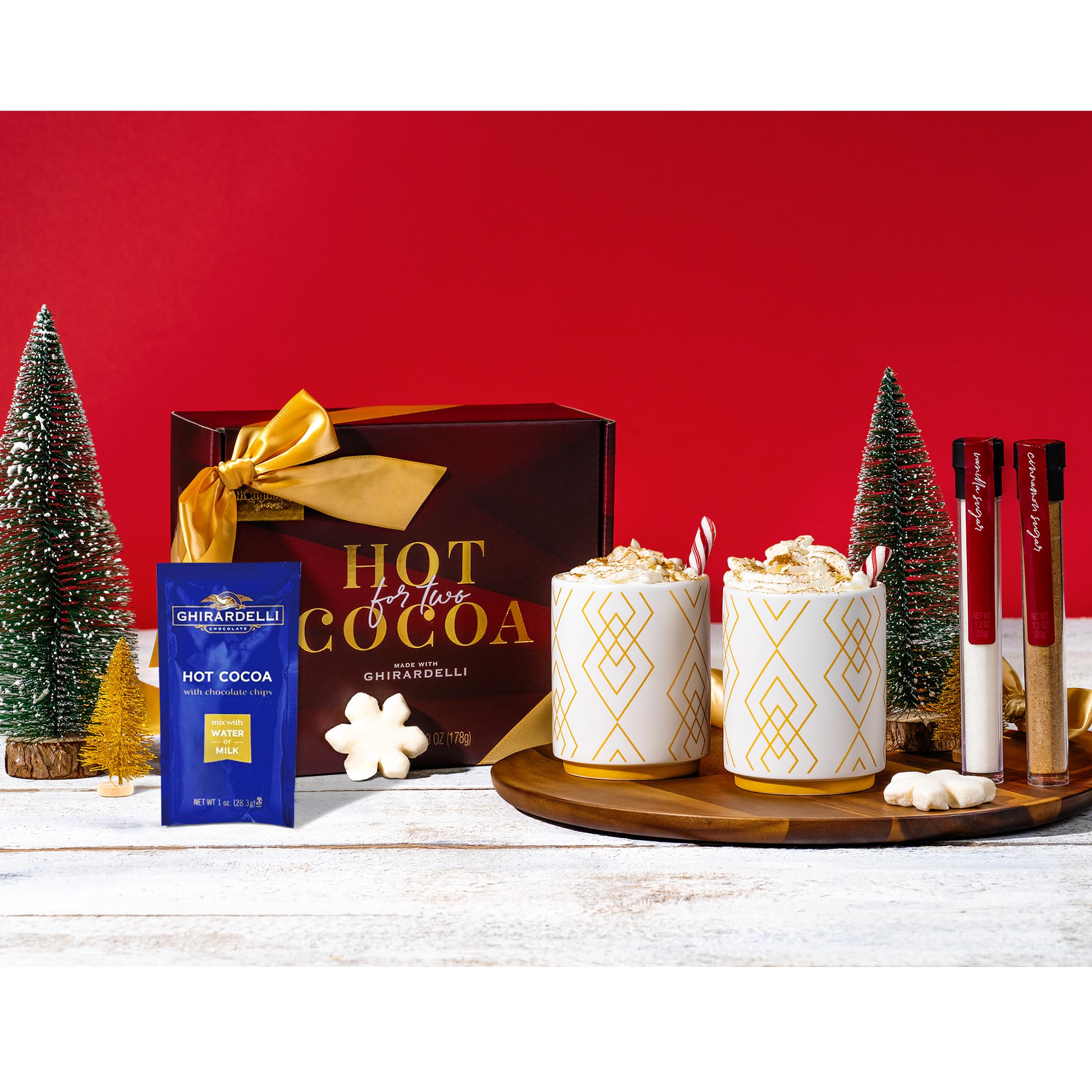 Amazon.com : Hot Cocoa for Two Gift Set Made with Ghirardelli