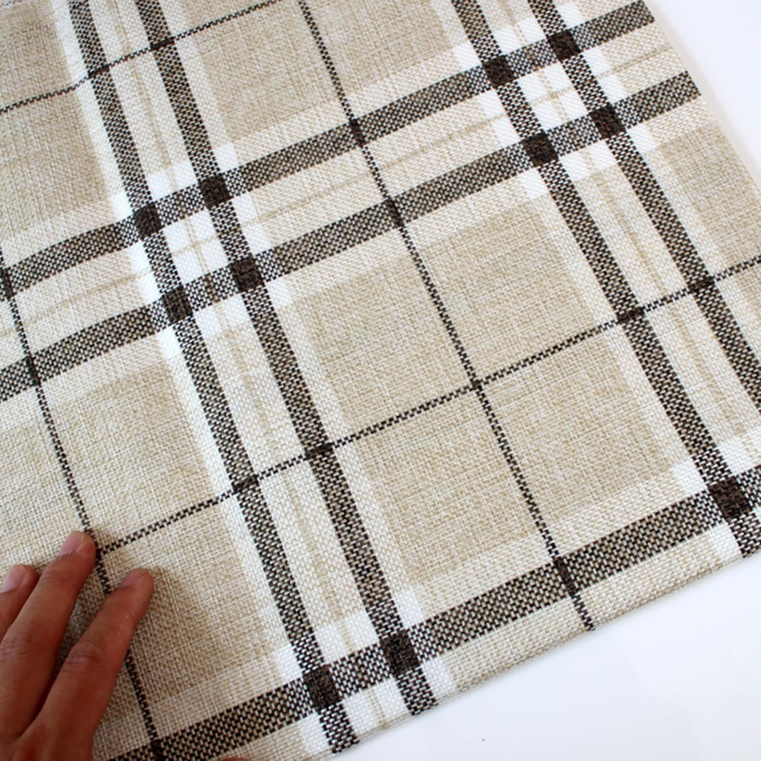 Fodera in tessuto di lino spesso a quadri, 300 x 145 cm, per uso multiplo, ideale per giardinaggio, matrimoni, feste in casa e decorazioni natalizie