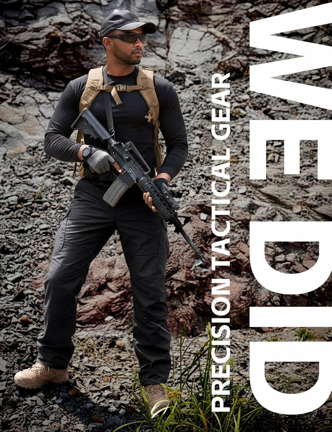 IDOGEAR Tactical Cargo Pants Men's Ripstop Stretch Hiking Pants Lightweight EDC Outdoor Urban Work Pants