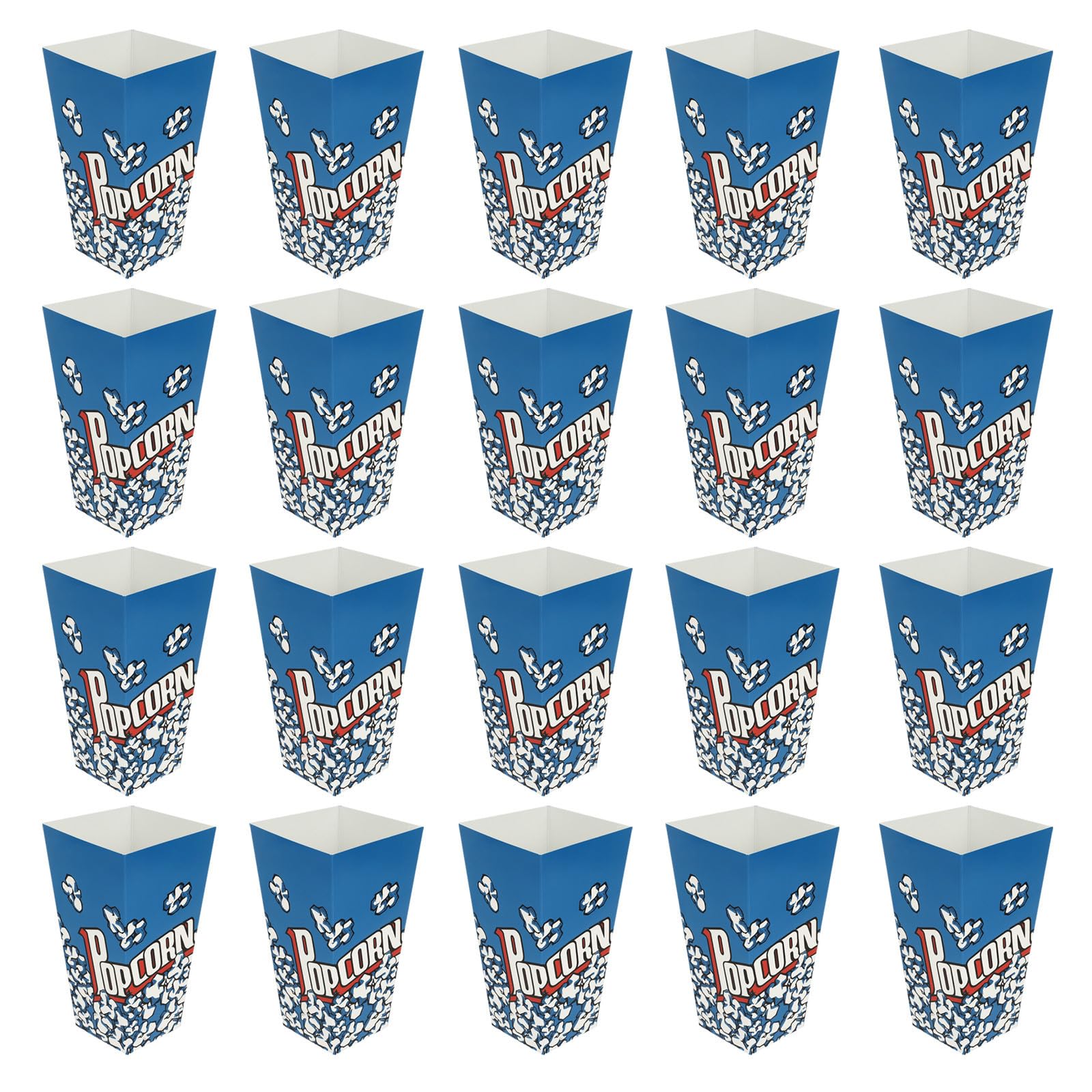 Cajas de Palomitas de Maíz Diseño Clásico y Resistente de Papel Azul 100 Piezas Fáciles de Usar para Fiestas y Regalos Pequeños