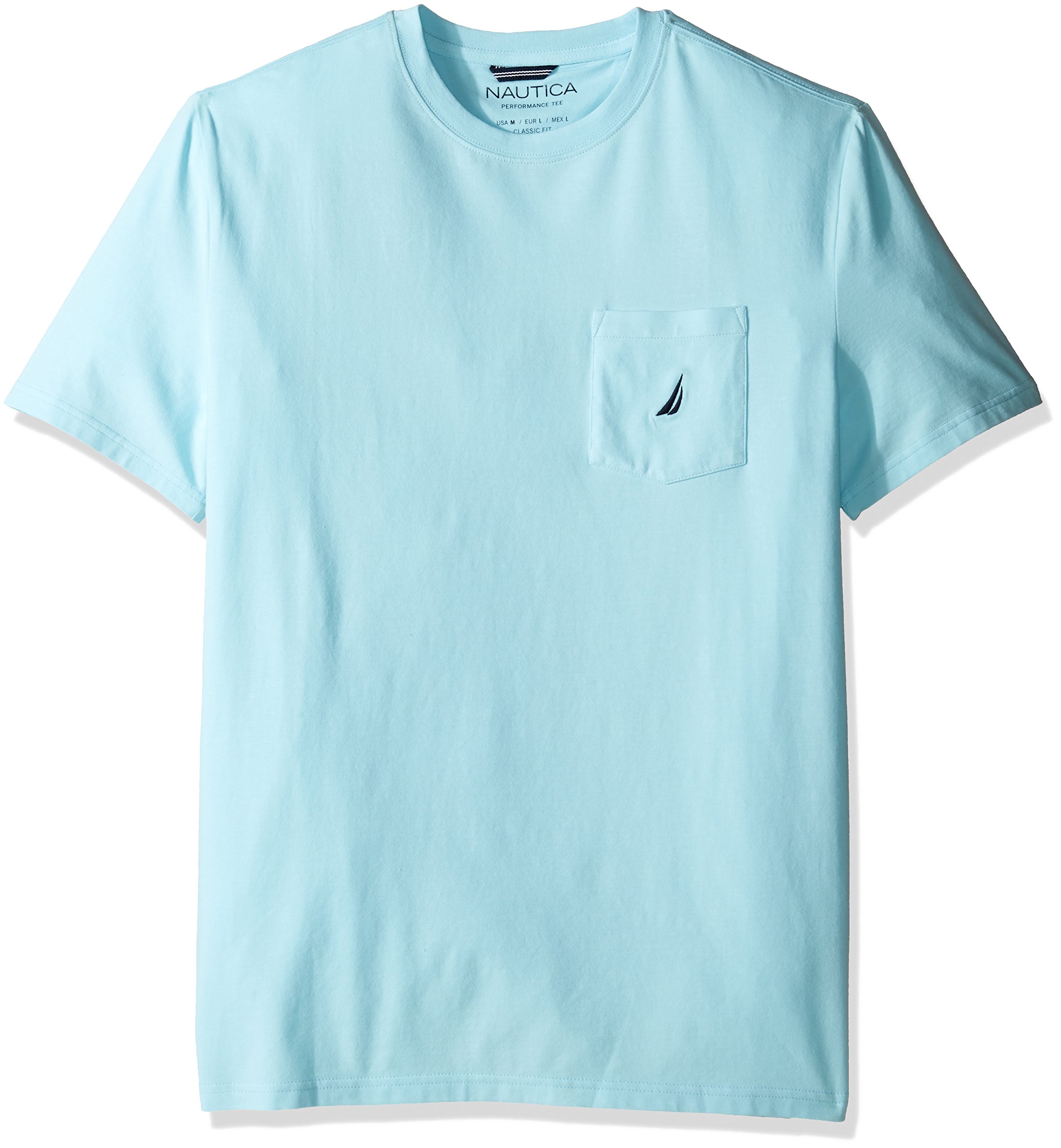 NauticaMen's Solid Crew Neck Short Sleeve Pocket T-Shirt