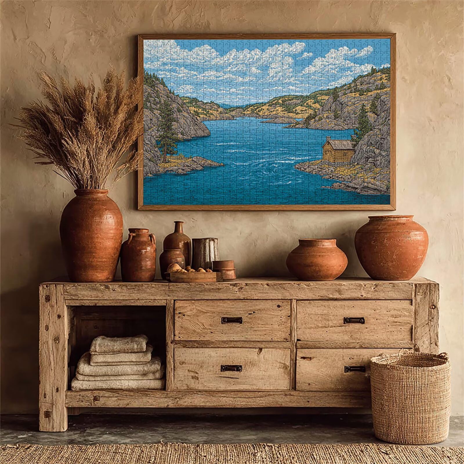 Puzzle 2000 elementów dla dorosłych, krajobraz, drewniane puzzle, 99 x 70 cm, dla mężczyzn, kobiet, starszych seniorów, części ściśle do siebie pasują, dekompresja, dekoracja ścienna, prezenty dla