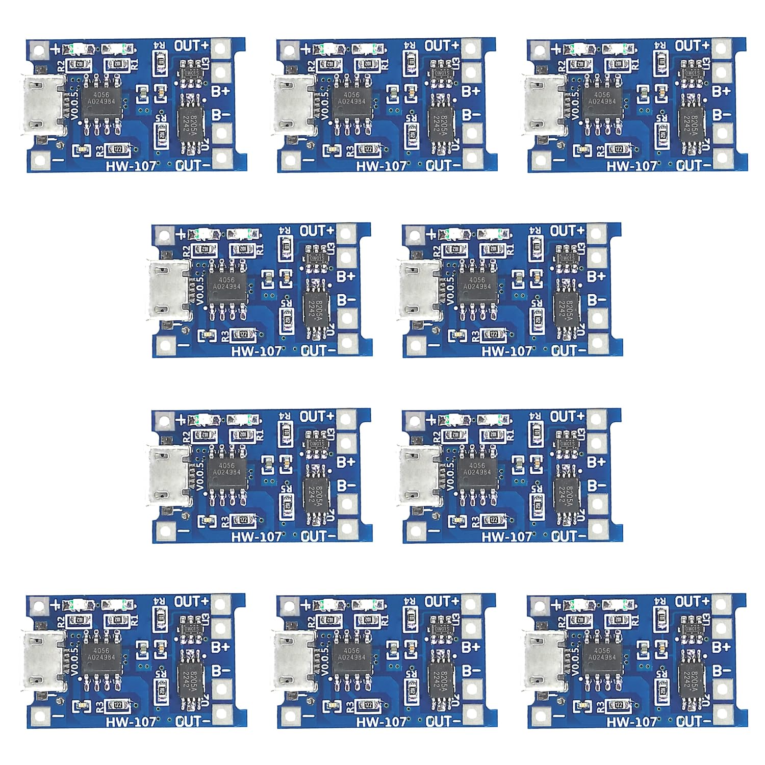 UNIVERSAL HUB 10PCS TP4056/TPA4056/4056 Micro USB 5V Battery Charging Module with Inbuilt Battery Protection and Charging Indicator for DIY Projects (B0D8ZW6F4W) Amazon Price History, Amazon Price Tracker