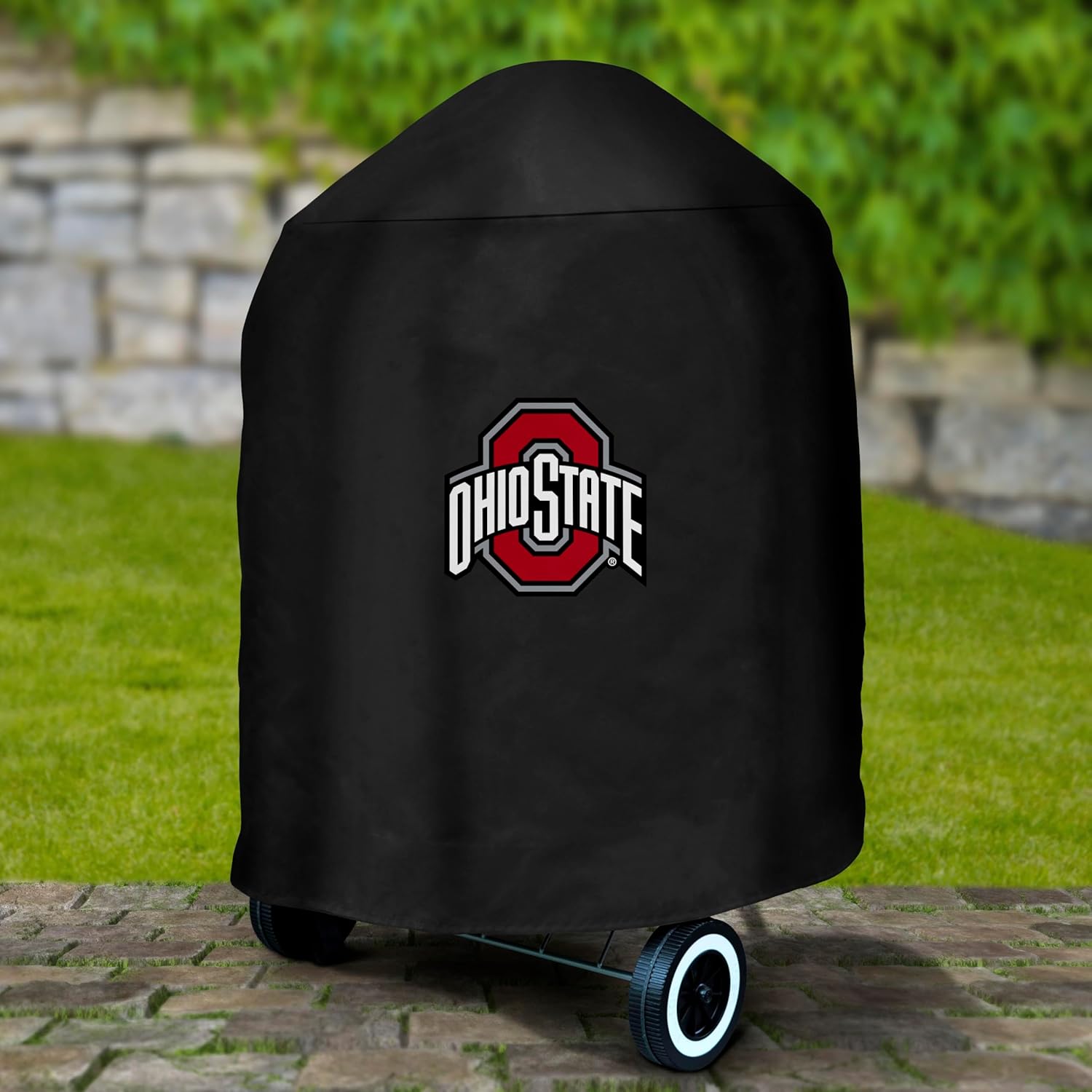 FANMATS 42852 Ohio State University Kettle Style Grill Cover with Primary Team Logo - 25in x 25in x 35in