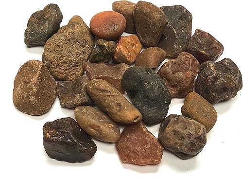 Piedras de cornalina rugosas, piezas grandes de 1 pulgada en bolsa de terciopelo (12 libra)