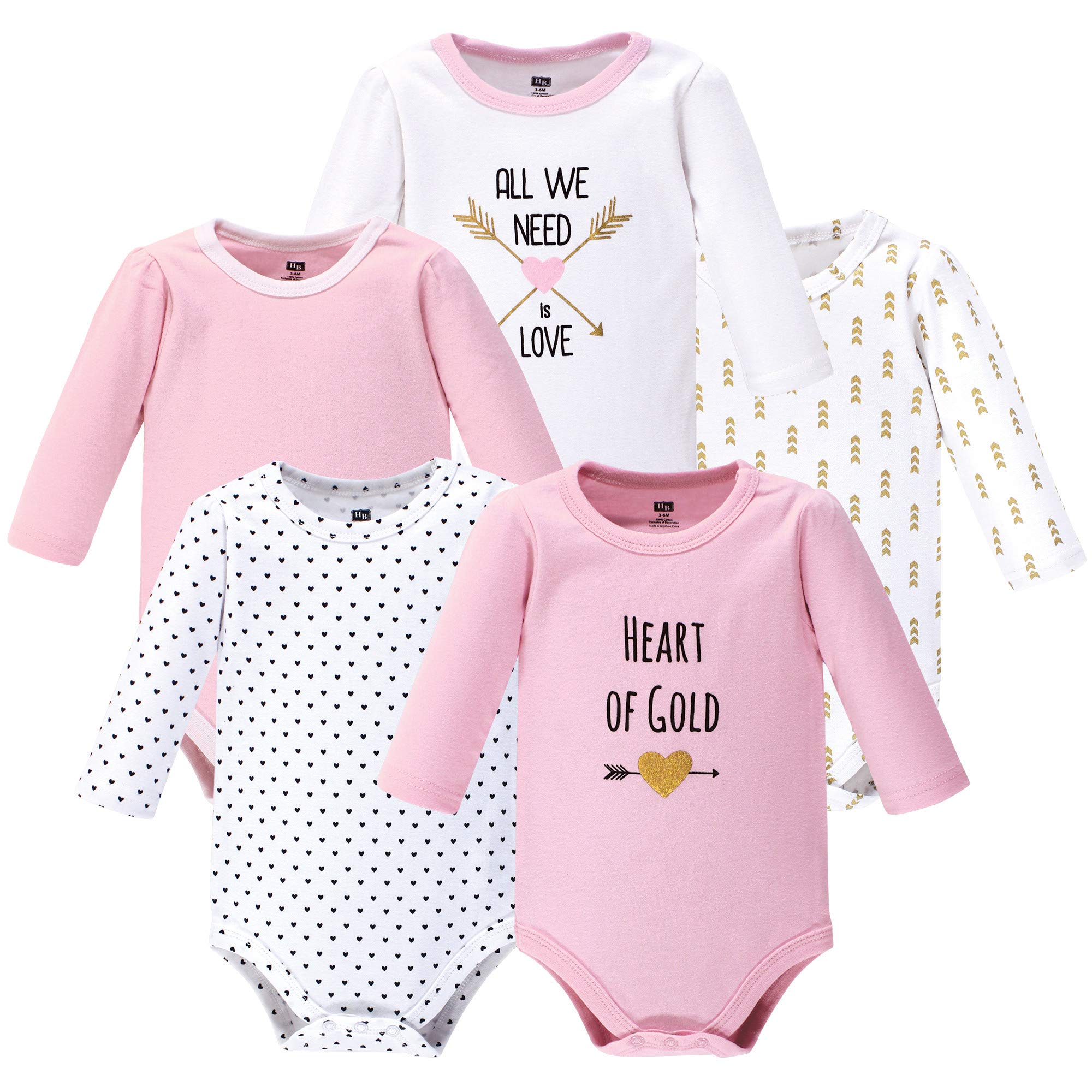 Hudson baby Long Sleeve Bodysuits Juego de Camisetas Unisex bebé