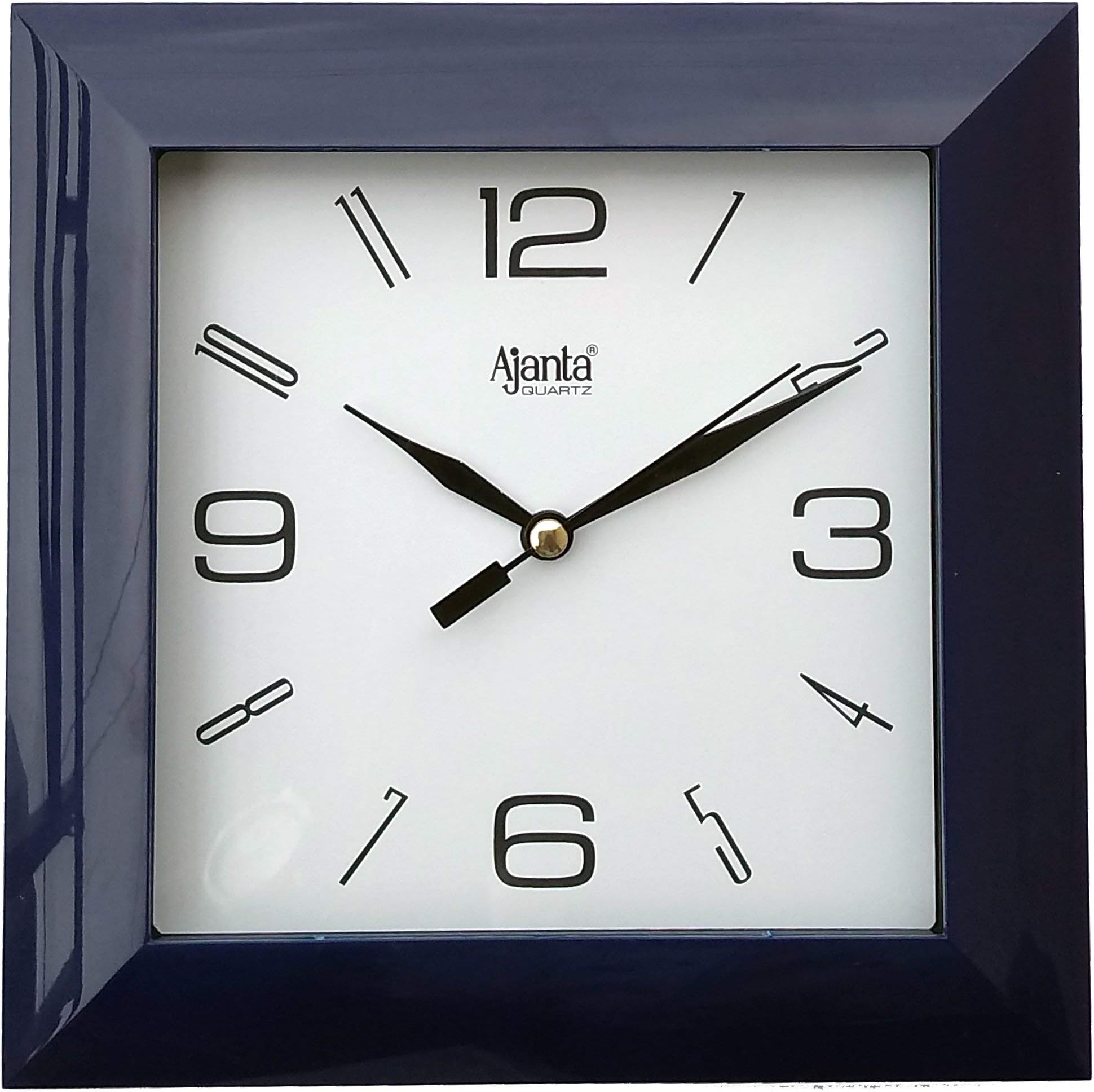 Ajanta Plastic Abstract Wall Clock (172 Mm X 172 Mm X 35 Mm 1847 - Black) - Analog