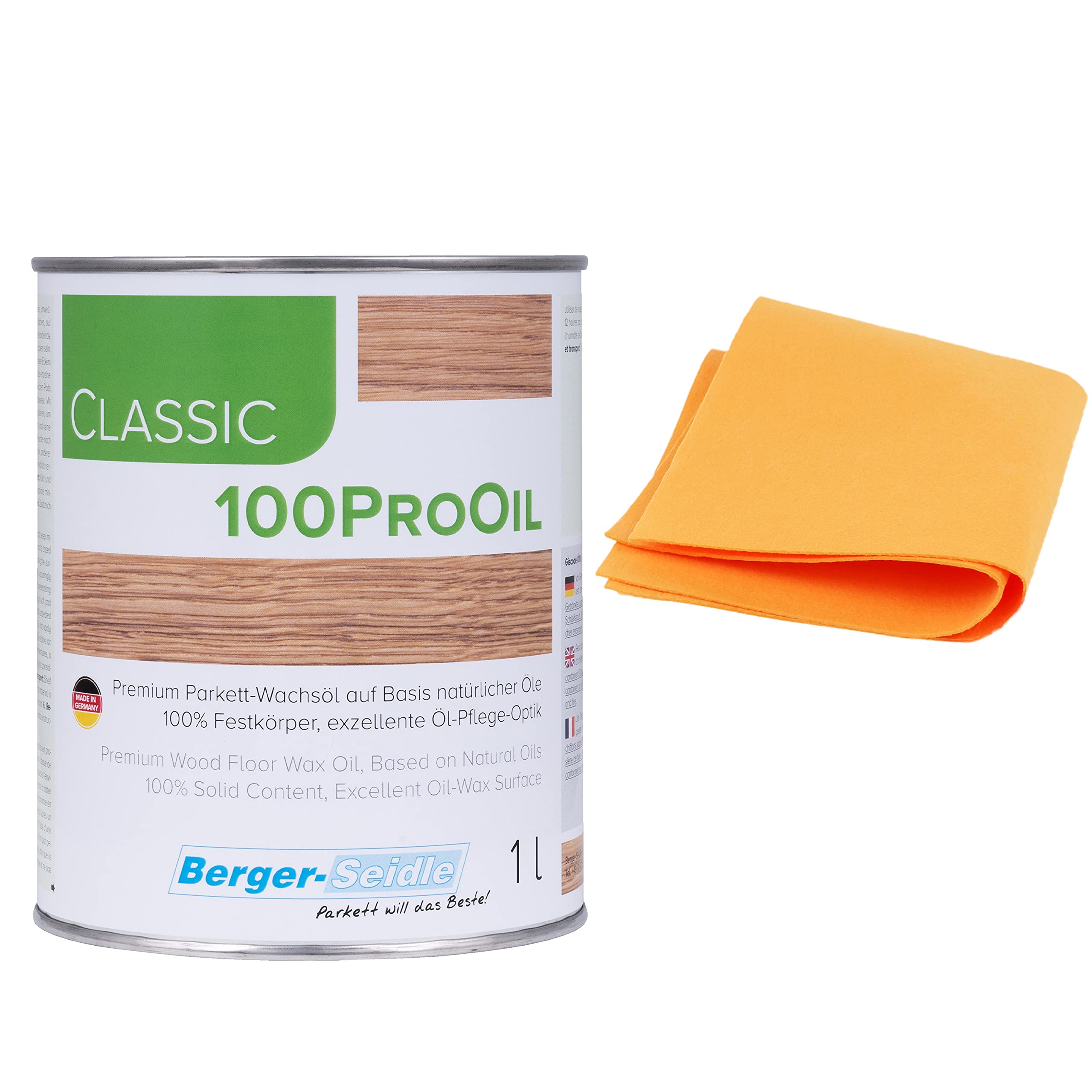 Berger-Seidle Classic 100ProOil Premium - Aceite de cera para parqué (a base de materias primas renovables)