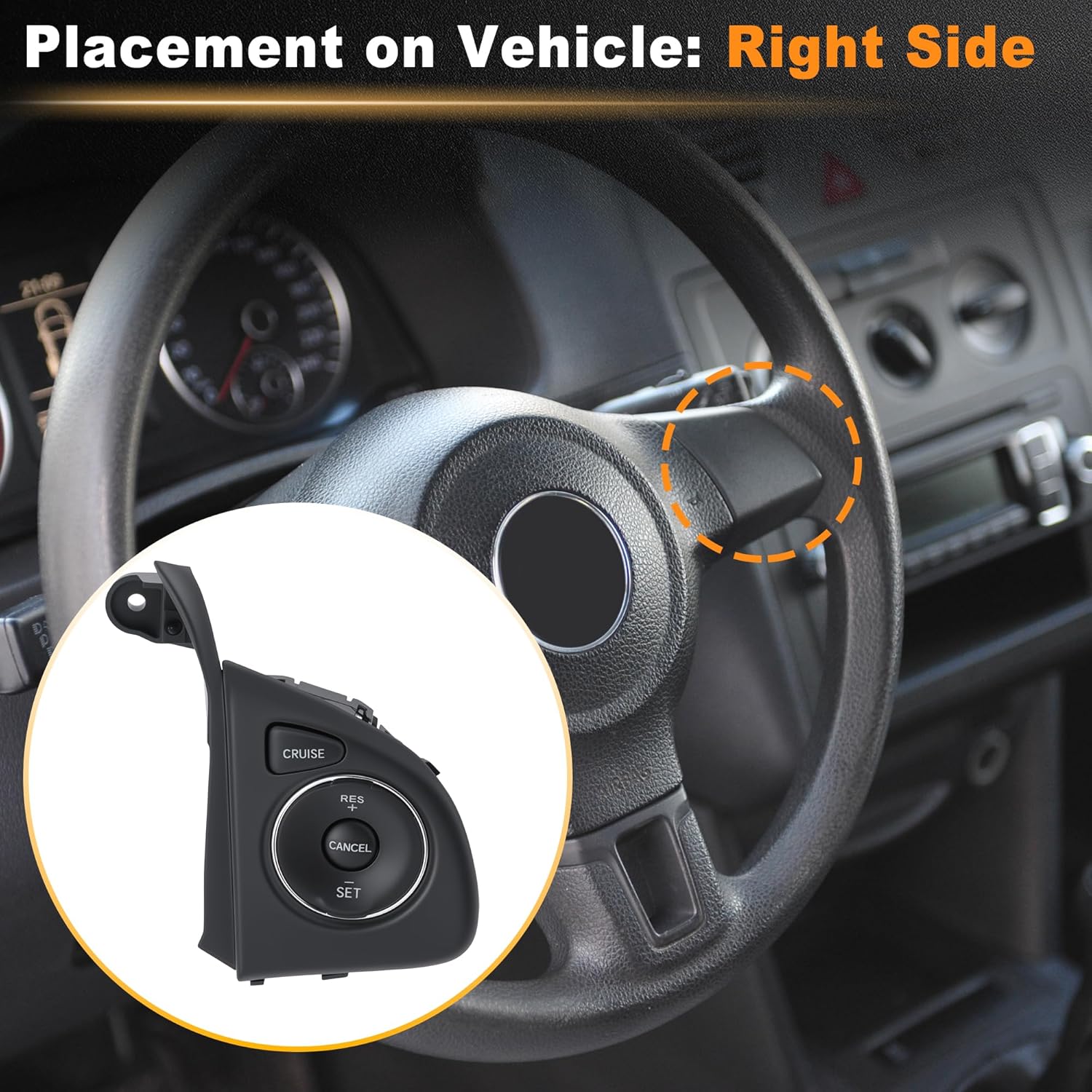 Steering Wheel Cruise Control Switch Button Right Side for Honda CR-V 2.4L L4 2012 2013 2014 2015 2016 Replace 35880-T0A-A12/35880-T0A-A11