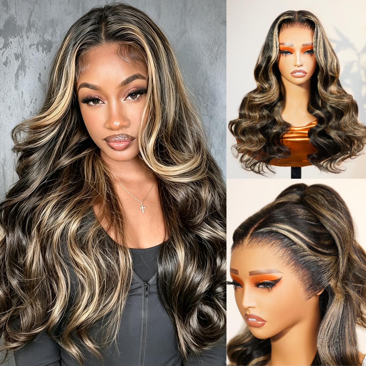 Arabella 13x6 Lace Front Wigs Human Hair Balayage Body Wave Wig 20 Inch 20 Inch Balayag Color