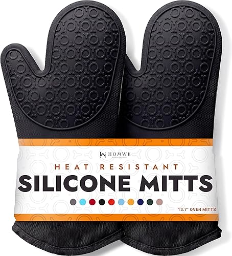 BPA-Free Silicone Oven Mitts Ultra Heat Resistant up to 500°F