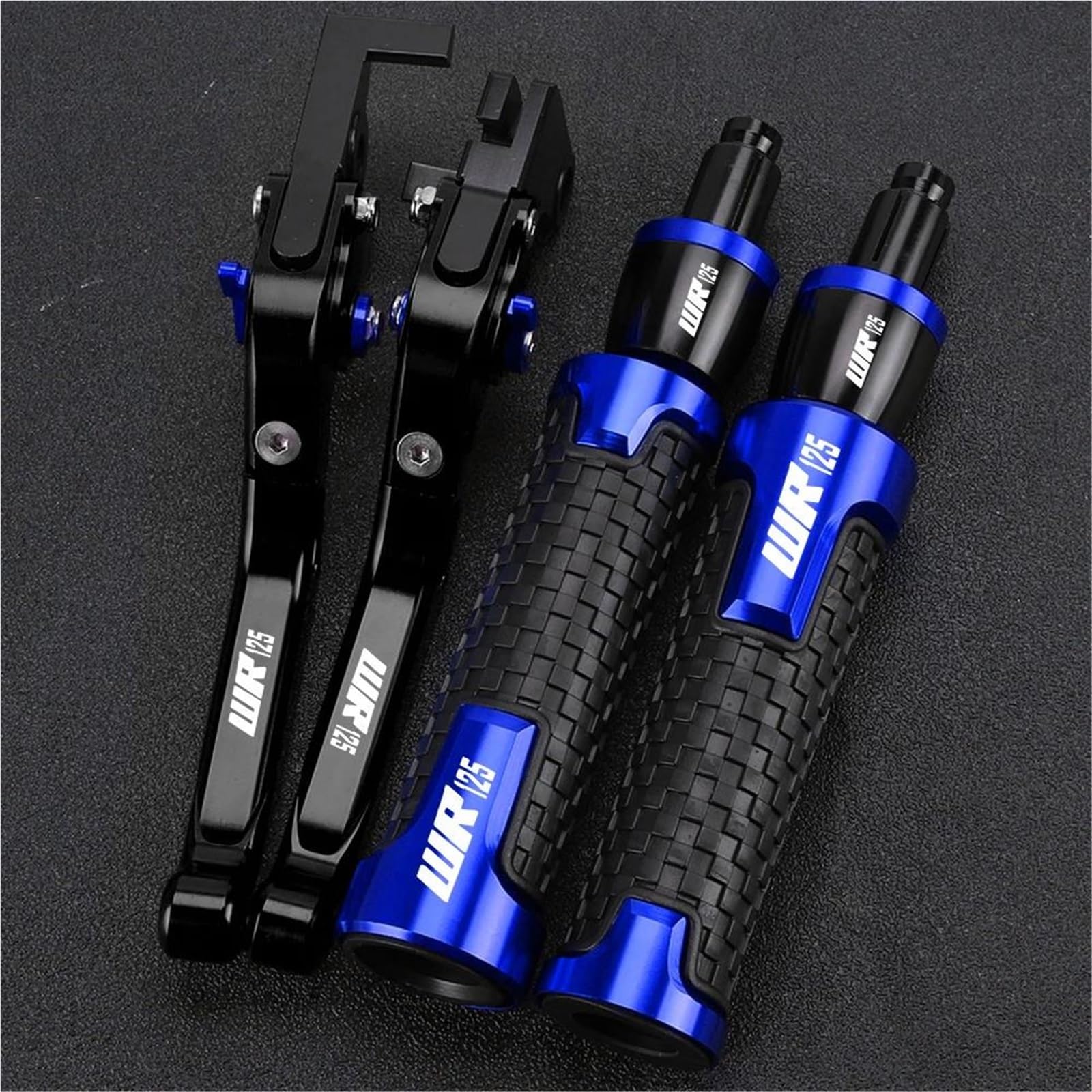 JHYBDP Handlebar Levers Motorcycle Brake Clutch Lever Handlebar Grips for WR125 WR125X WR125R 2012-2016 with Handle Bar End Extension Kit Motorbike Brake Grips Clutch Lever