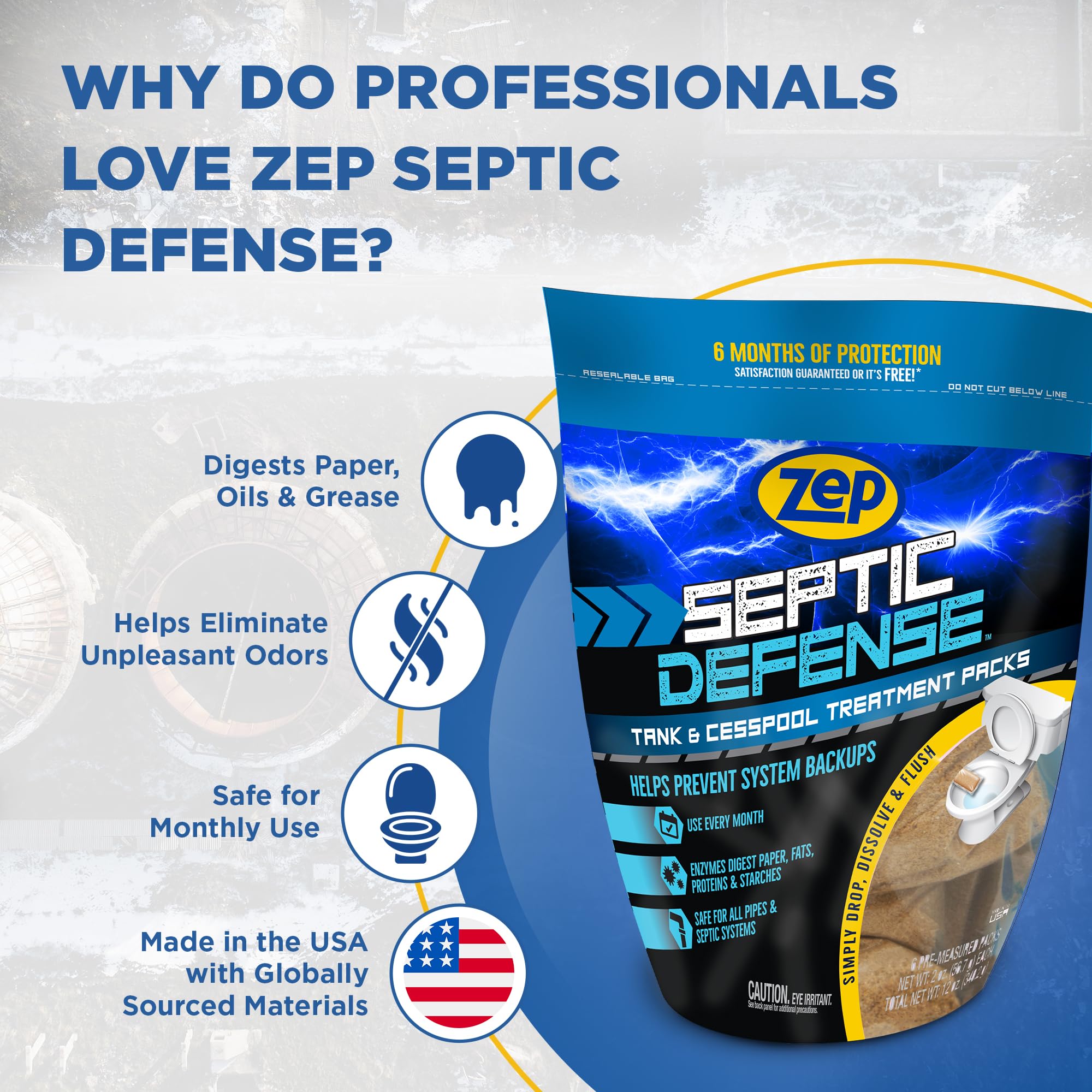 オーガニックサプリメント 6袋セット Amazon.com: Zep ZSTP6-6-pack Concentrated Septic Treatment (Case