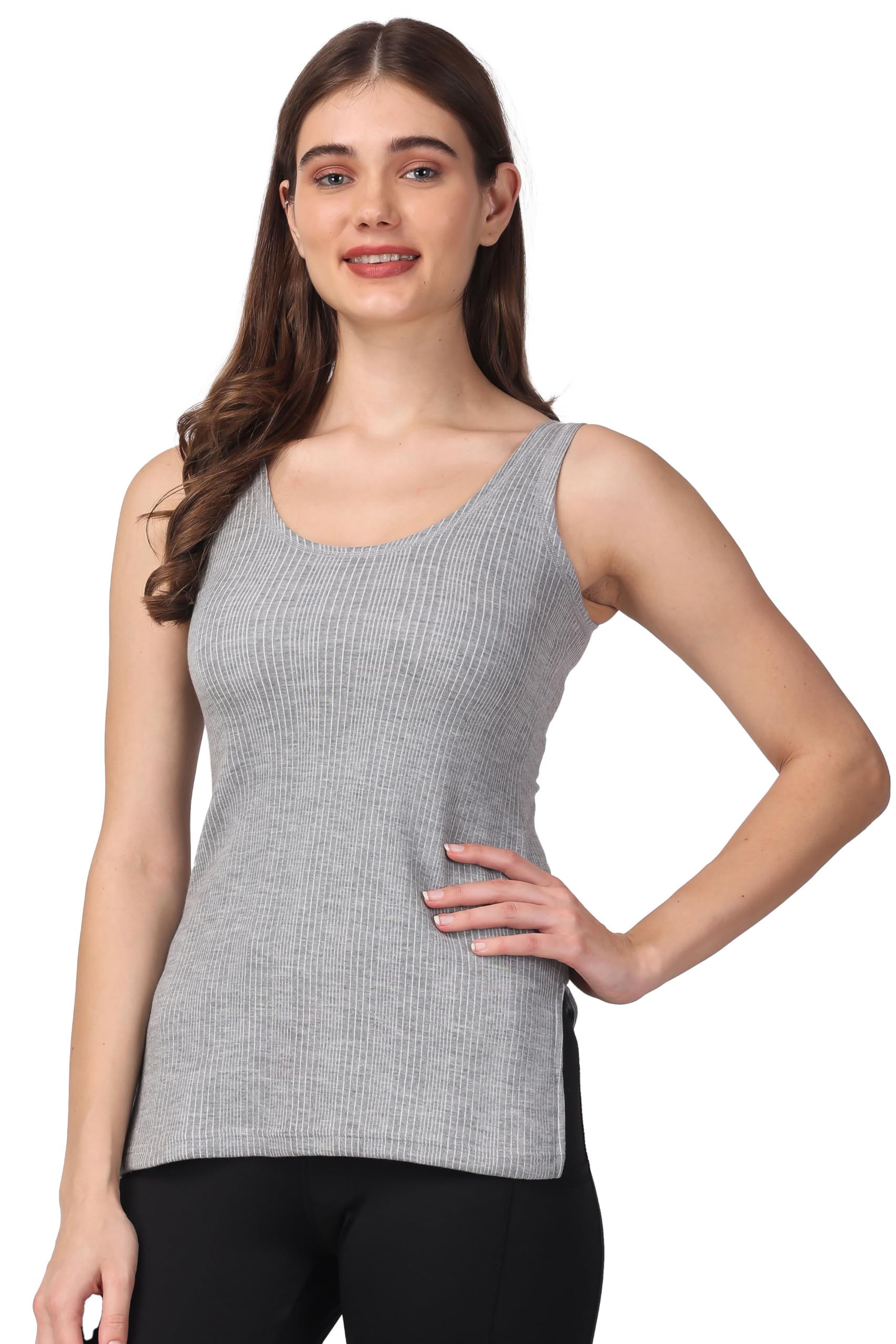 ff Women's Thermal Scoop Neck Cami Tank Tops, Ultra Soft Fleece Lined Camisole, Winter Warm Underwear Top-picture-6