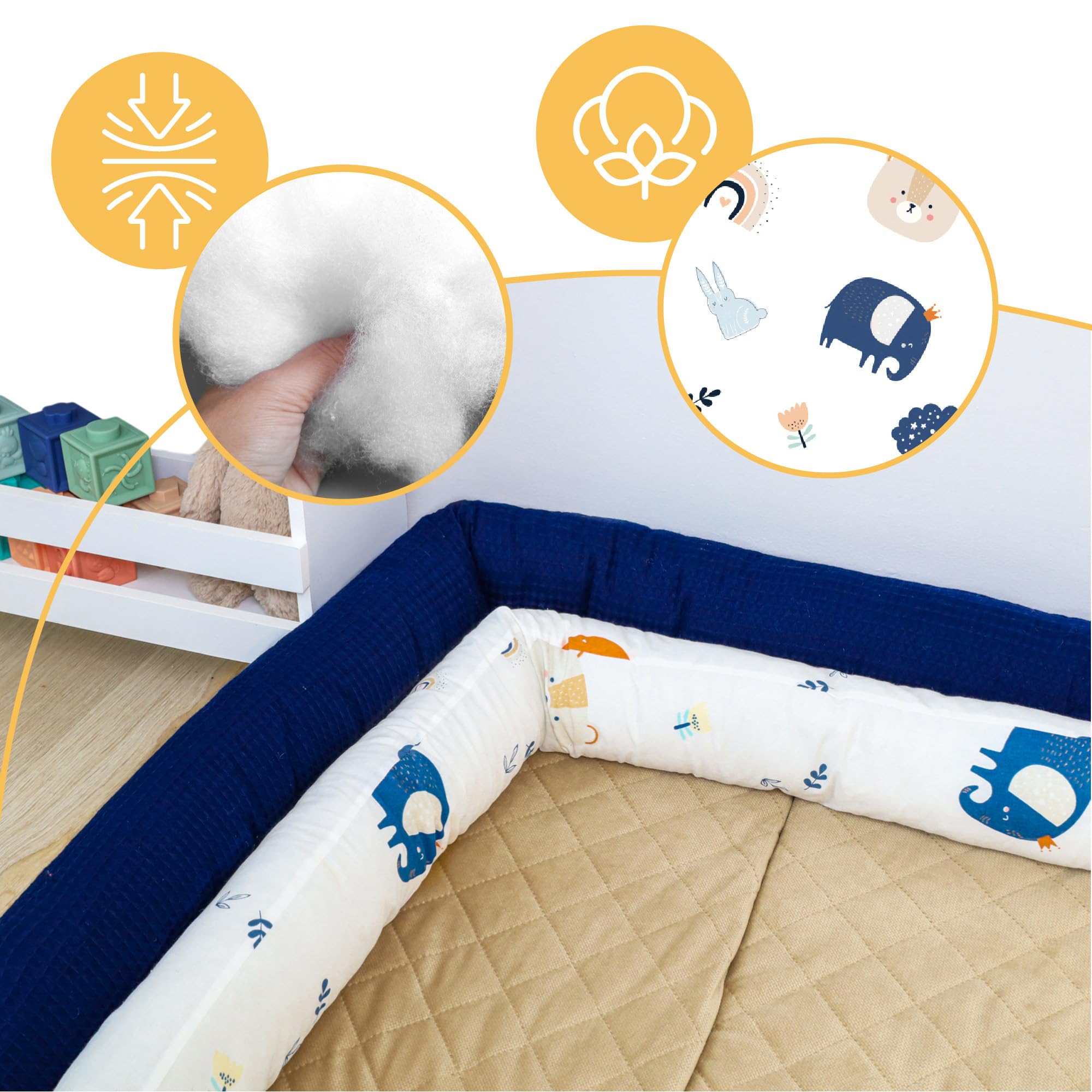 Totsy Baby XXL bed snake, bed pillow, nursing pillow, bed roll, bed guard, decorative pillow, bed border - Image 4