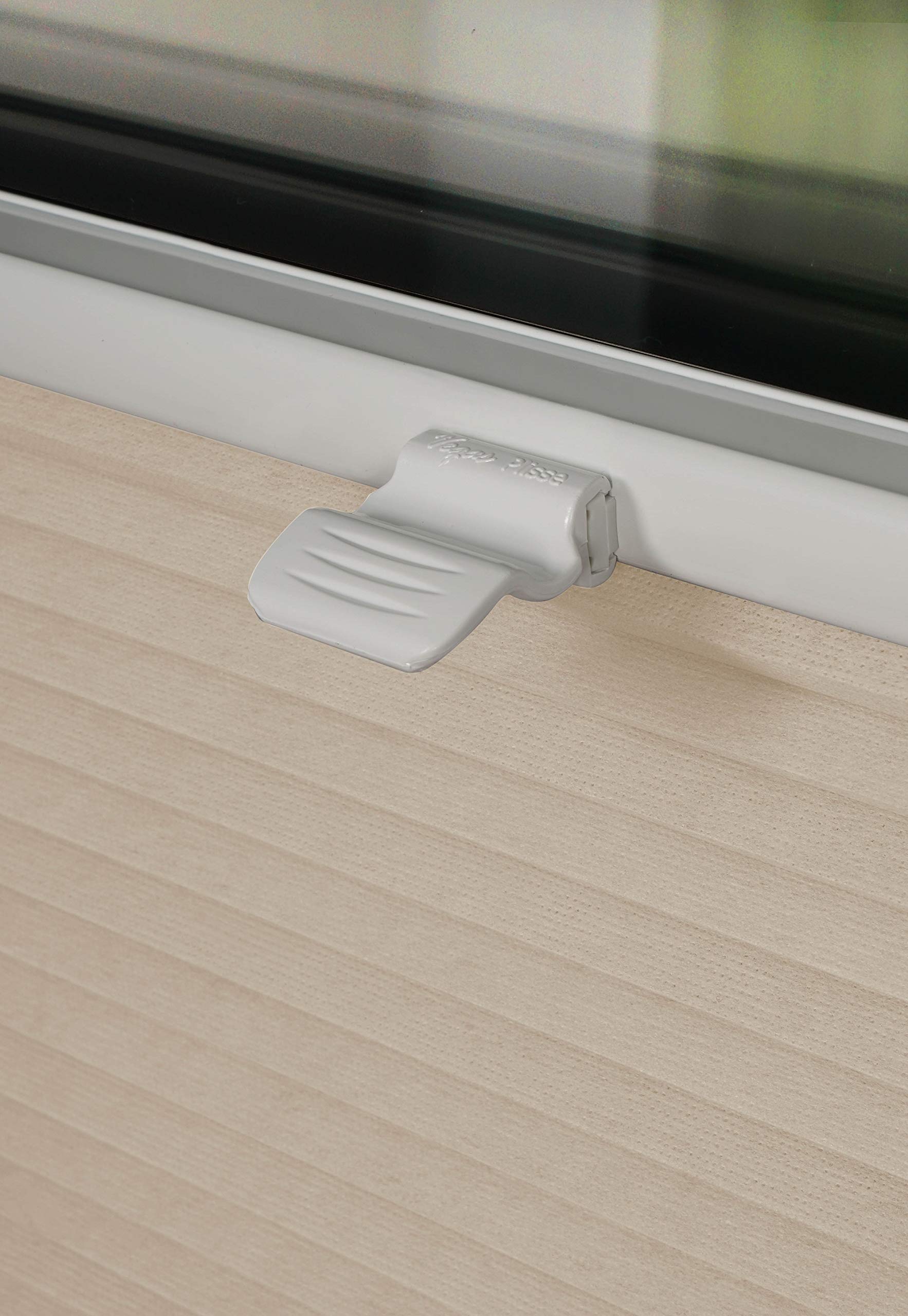 Wabenplissee nach Maß zum Festschrauben in der Fensterfalz Sichtschutz Blickdicht für Fenster und Tür Beige B: 141-150 cm, H: 201-250 cm