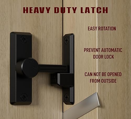 Miniatura 3 de Cerradura de puerta de granero  Pestillo universal de puerta de granero de 90 o 180 grados  Cerradura de puerta de seguridad para el hogar para