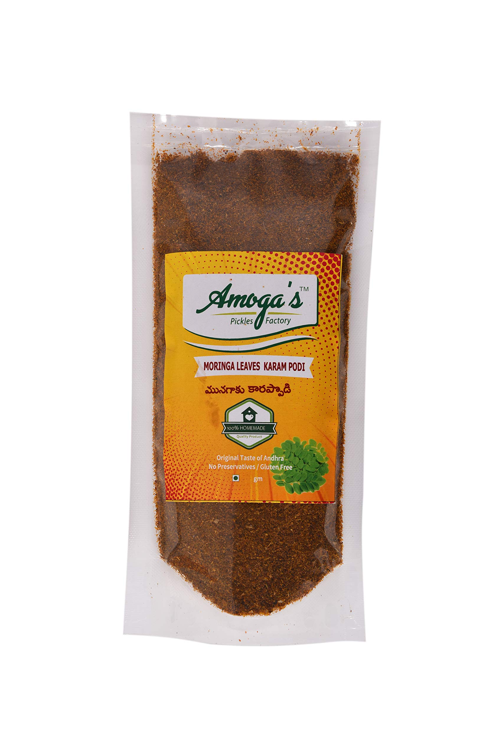 Amogas Pickles Factory Moringa/Munagaku/Drumstick Leaves Karam Podi,Andhra Style,400 gm (B08SK44L38) Amazon Price History, Amazon Price Tracker