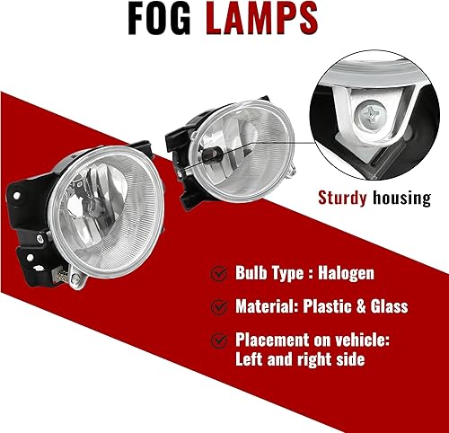 Miniatura 3 de HECASA Luz antiniebla compatible con Honda Pilot 2009-2011 de repuesto para 33901SZA305 HO2595100 33951SZA305 HO2594100 lámpara de luz antiniebla de