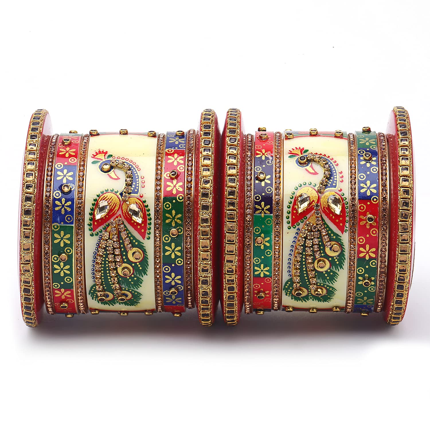 Shining Diva Fashion Stylish Latest Traditional Design Rajasthani Chuda Bangles for Women (Set of 26) (Multicolor) (12920b_2.4) (B09GYM9MCX) Amazon Price History, Amazon Price Tracker