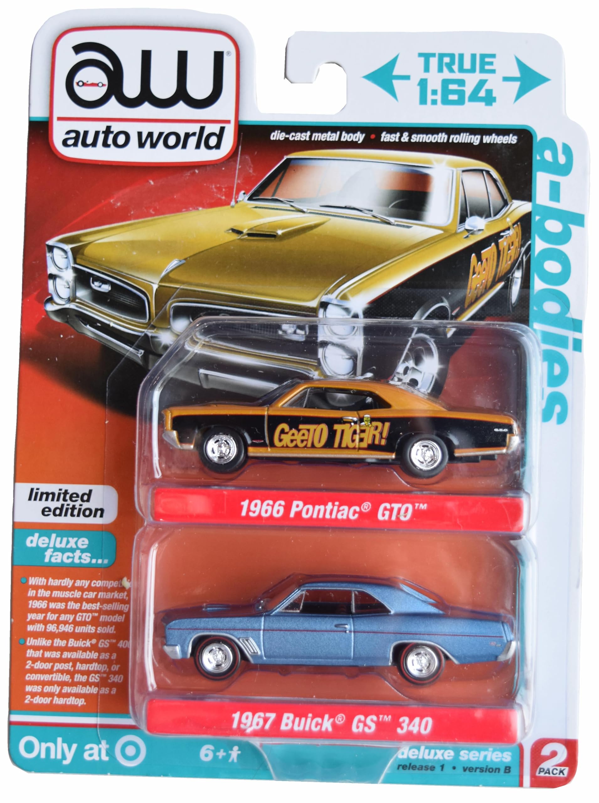 Amazon.com: Auto World 1966 Pontiac GTO and 1967 Buick GS 340