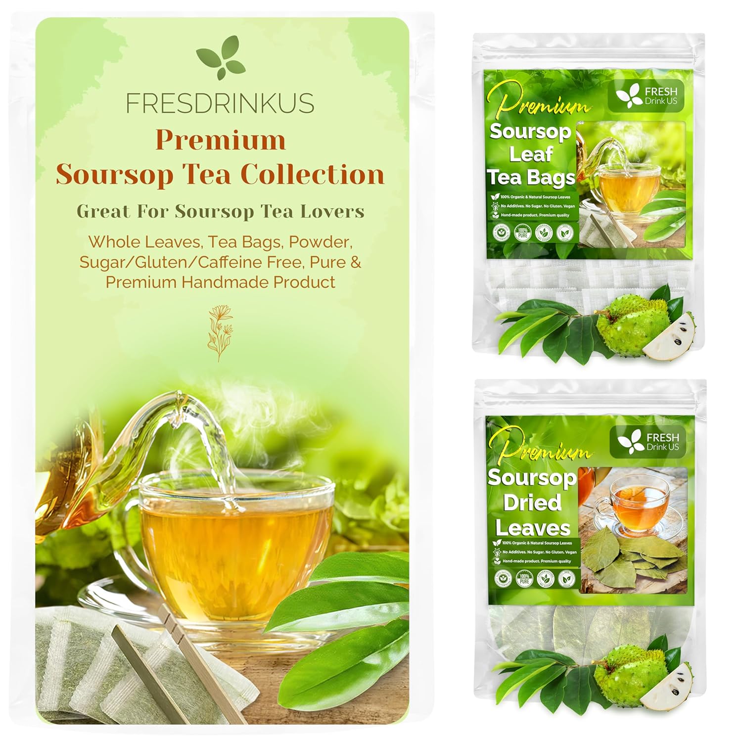 The Top Soursop Tea With Soursop Tea Bags And Soursop Leaves For Tea. Easy To Enjoy The Soursop Tea By Your Way With The Whole Leaves. Sugar/Caffeine/Gluten Free, Hoja Guanabana Tea