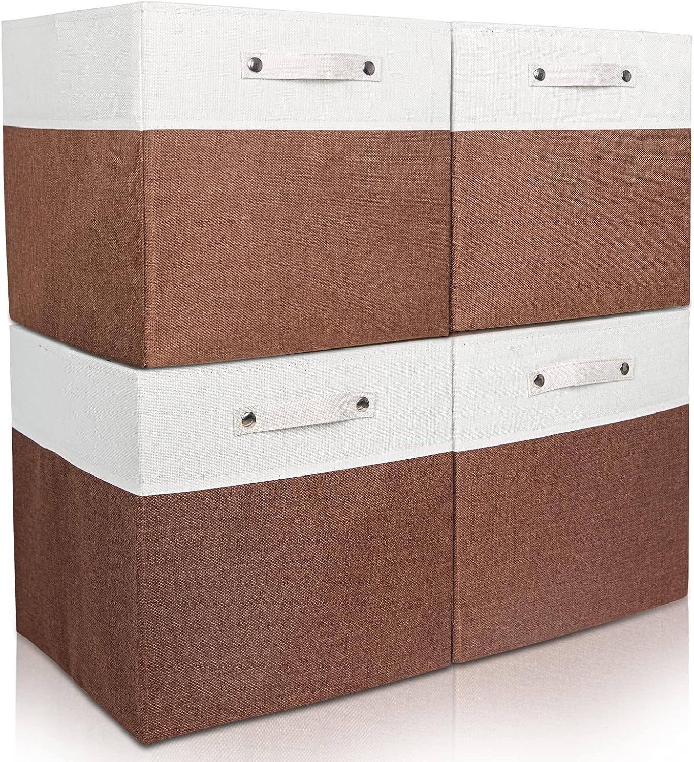 Foldable Storage Bins 13x13 Storage Cubes Fabric Linen